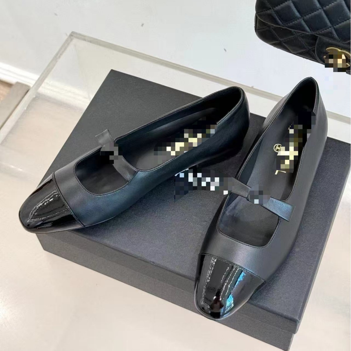 跨境休闲新款小香风蝴蝶单鞋淑女平底一脚蹬拼色甜美玛丽珍女鞋潮