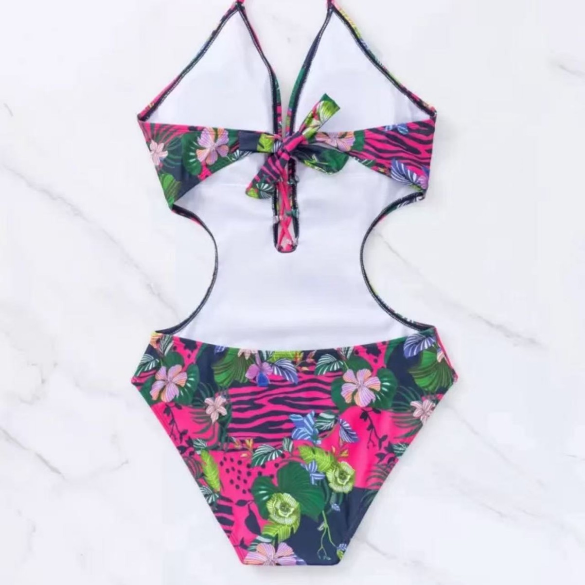 Europa y los Estados Unidos nuevos trajes de baño transfronterizos conservadores de vacaciones termales impresos trajes de baño sueltos