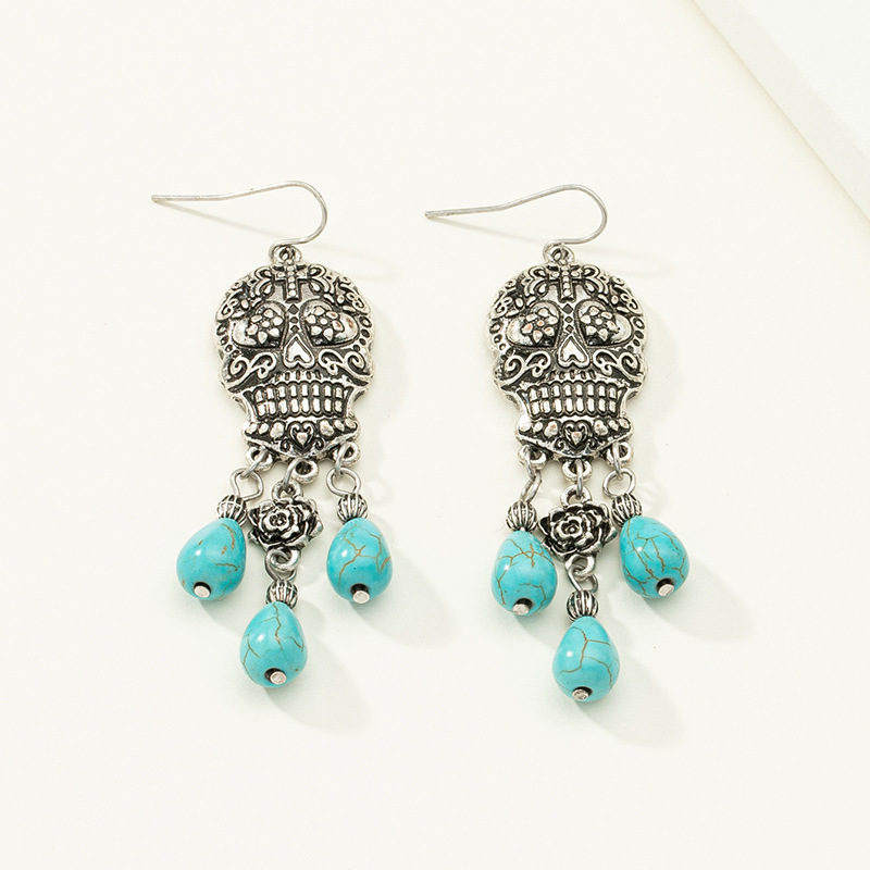 20g Weight No Inlaid Inlay Material Halloween Streetwear Water Droplets Plating Alloy No Inlaid Earrings