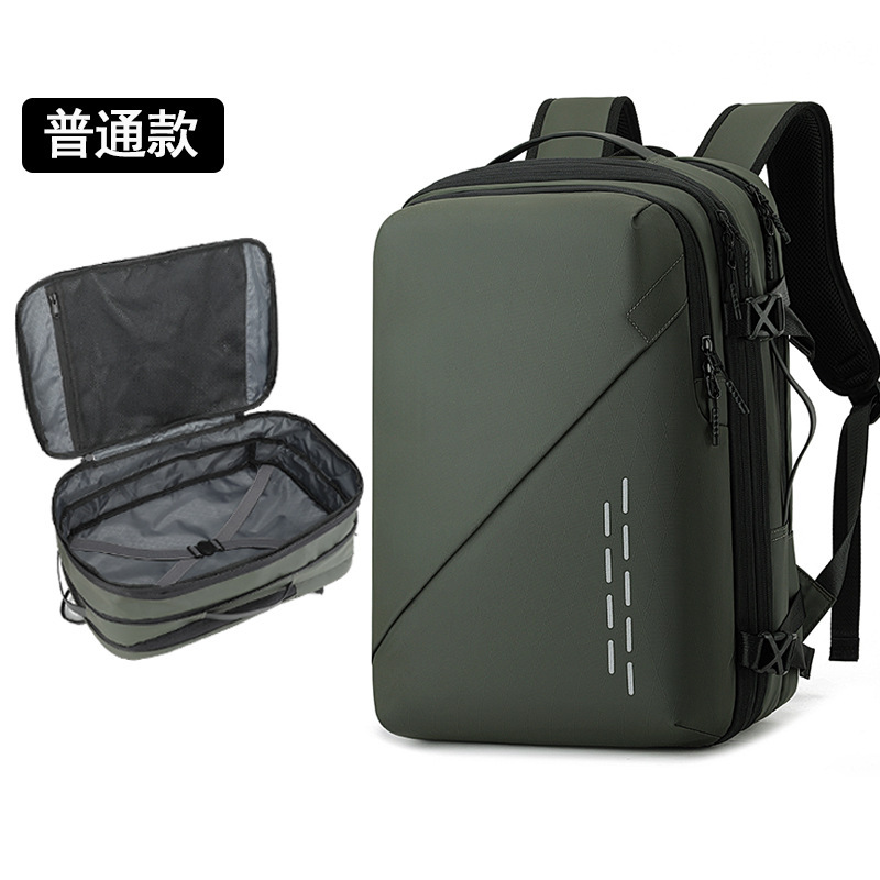 Cross-Border Large Capacity Fashion Simple Men's Vacuum Compression Expandable Travel Laptop Backpack Trip Business Bag_voghion.com