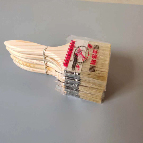 Thick Brown Bristle Cleaning Dust Brush Mixed Hog Hair Paint Brush BBQ Brush Mixed Bristle Hog Hair Brush Shipboard Long Hair Bristle Brush