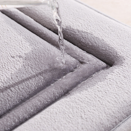 Cross-border square spiral memory foam thick welcome mat bathroom non-slip mat kitchen bathroom toilet foot mat