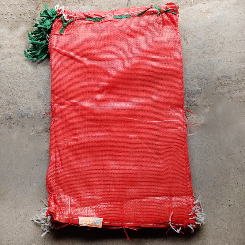 Bolsa tejida de plástico bolsa de malla de verduras y frutas bolsa de embalaje fuerte capacidad de carga no fácil de envejecimiento suministro de fábrica al por mayor