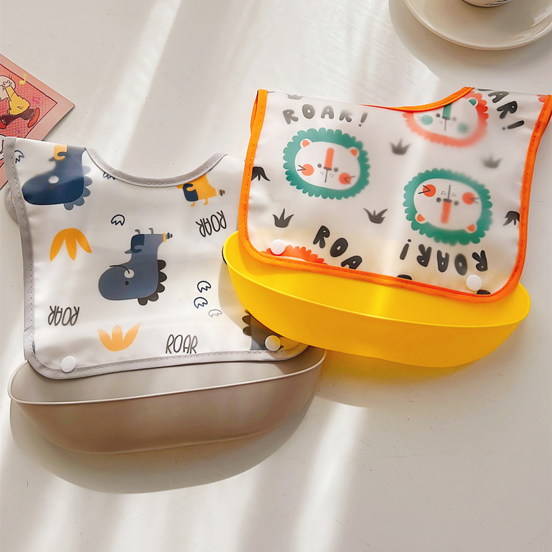 Cartoon removable children's waterproof three dimensional bib for…