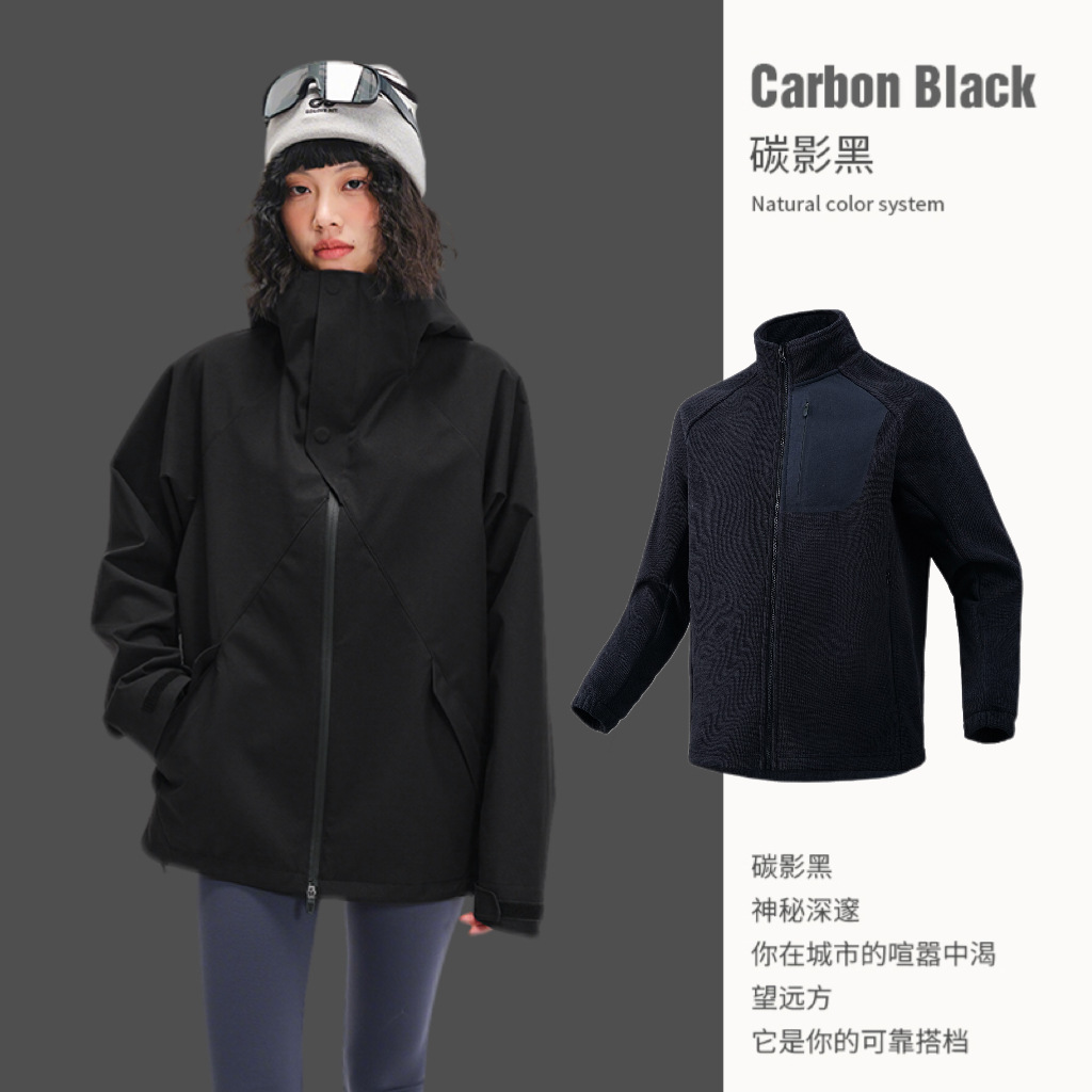 Chaqueta de exterior ligera, resistente al viento, impermeable y resistente al aceite de la marca Shanke para mujer, chaqueta de senderismo y montañismo magnética con triple protección DuPont para hombre.