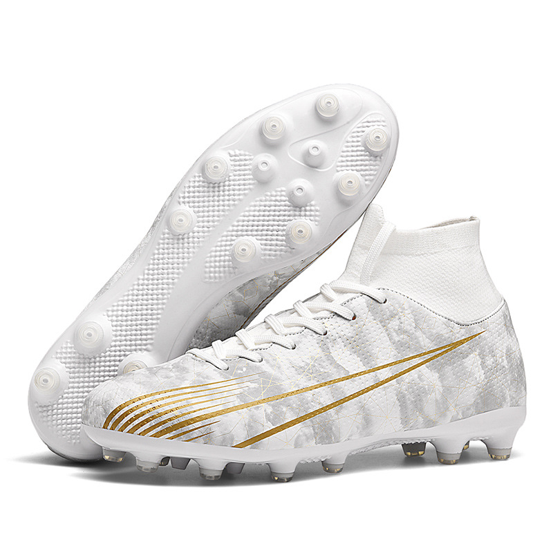24 nuevos zapatos de fútbol de clavos largos transfronterizos zapatos deportivos de cuero para niños botas de hombre comercio exterior alto tamaño clavos largos