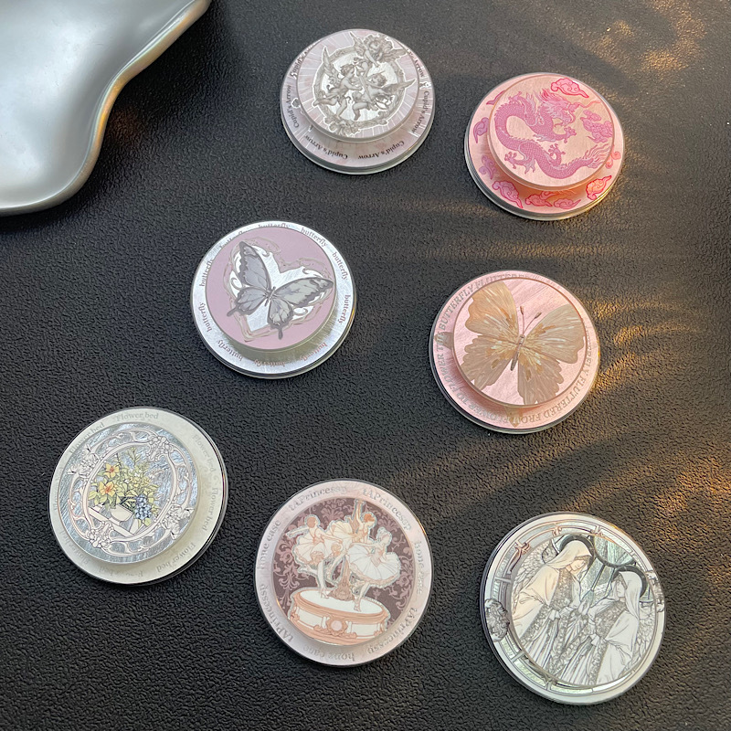 Original Mirror Magnetic Mobile Phone Holder Magsafe Strong Adsorption Magnetic Ring Air Bag Air Cushion Back Sticker Mirror