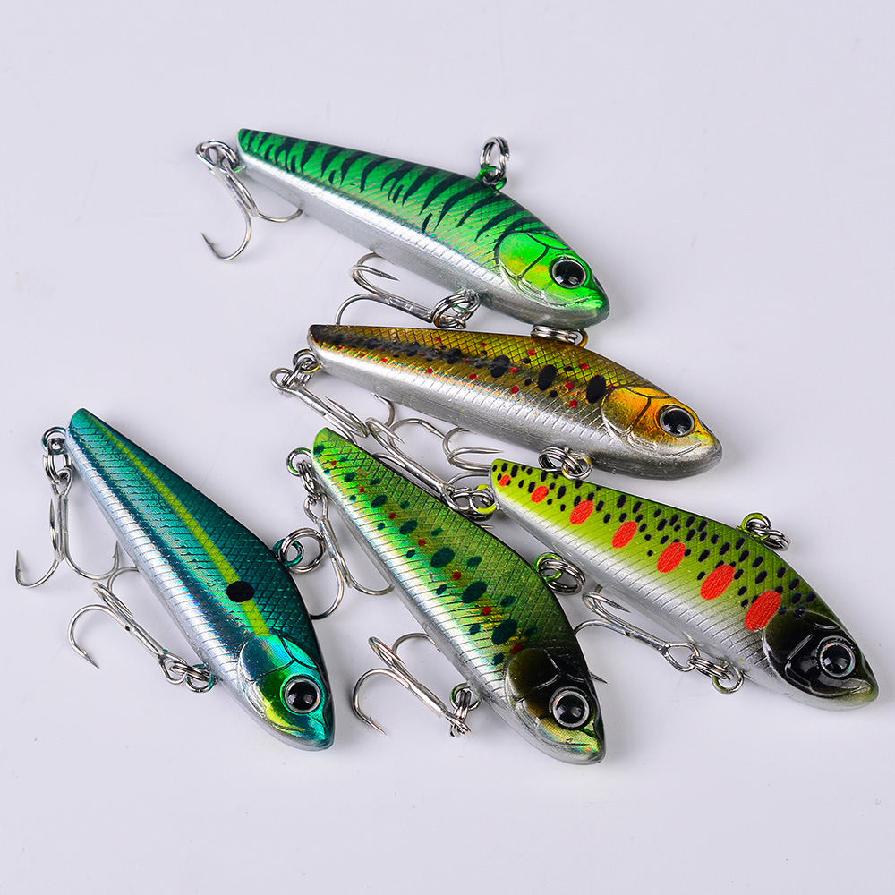 5 Colors Shallow Diving Minnow Lures Sinking Hard Plastic Baits Fresh Water Bass Swimbait Tackle Gear