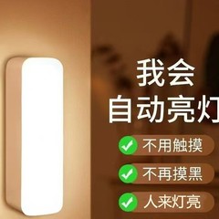 人体智能感应小夜灯充电按键宿舍灯按按灯床头灯露营灯护眼批发