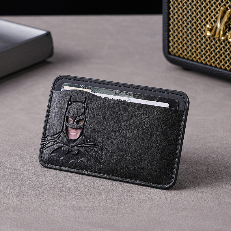 Batman Card Holder Id Case Cross-Border Popular on Xiaohongshu, Same Style as Internet Celebrities, Pu Card Holder Superhero