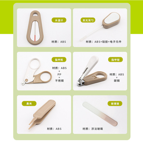 Disney Baby Nail Trimmer Set with 6 Pieces, Baby Nail Care Kit, Non-Slip Handle, Safe and Comfortable Baby Nail Clips