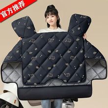 电动车挡风被加绒加厚电动摩托车被冬天防寒防水保暖防雨防走光