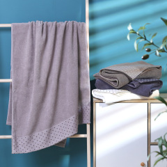 棉圓點浴巾素色32股深色淺色成人兒童可製作LOGO斷檔外貿超市廣告