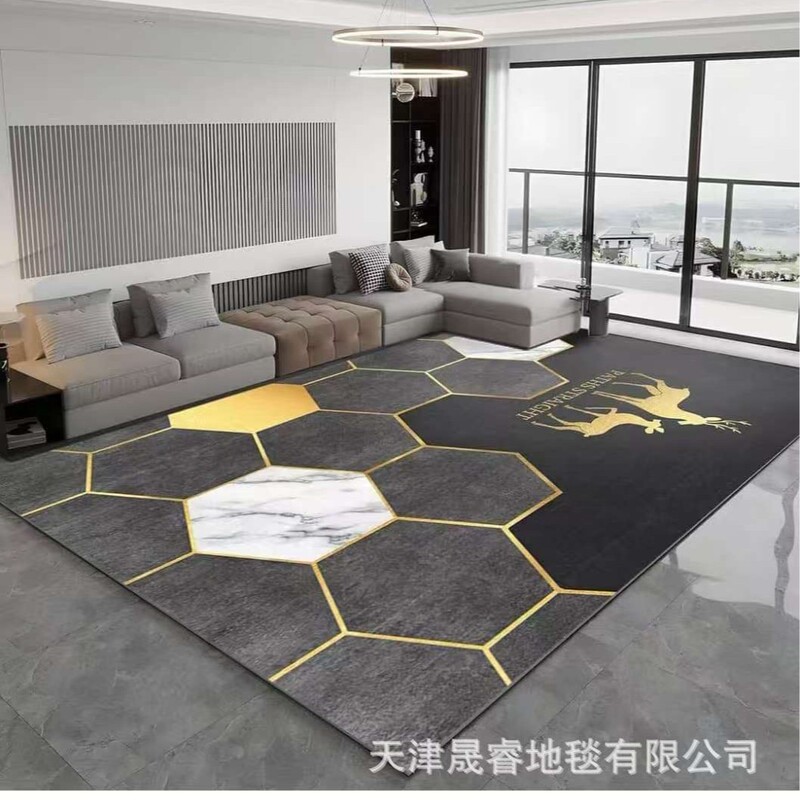 越境アマゾン モダン抽象シンプルリビングルームカーペット ライトラグジュアリーベッドルームベッドサイドマット メーカーはラベルを貼ったり、代行発送したりできます|undefined