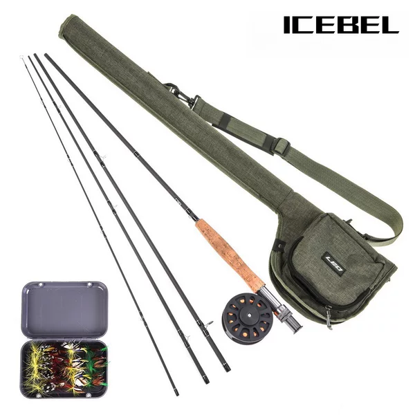 Fly Fly Fishing Rod Set No. 5/6 7/8 Fly Fishing Rod Set Cross-Border Wholesale Larvae Mosquito Fly Bionic Insect