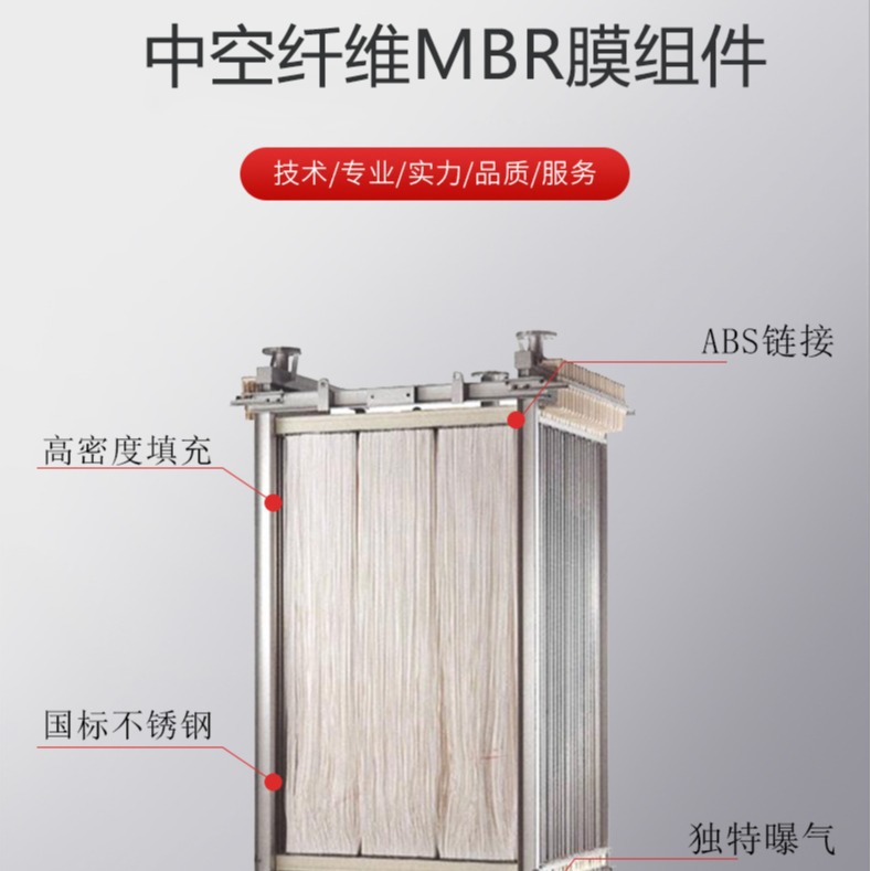 MBR组件生物膜中水回用帘式膜pvdf中空纤维微滤膜无缝替换碧水X20