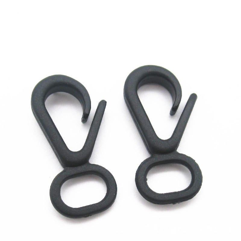 Ganchos plásticos de 8 formas — accesorios para mochilas, mosquetones POM resistentes al viento, disponibles en stock