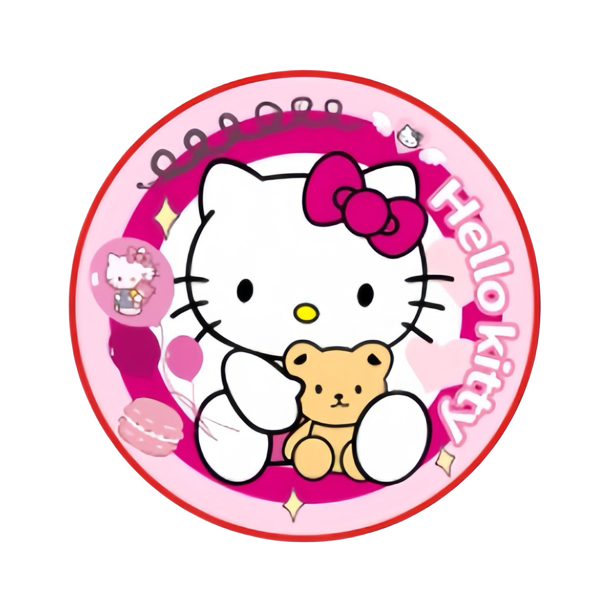 [Bolsa] dibujos animados Sanrio pequeño espejo redondo mini portátil de estaño espejo unilateral con espalda tarjeta espejo de bolsillo