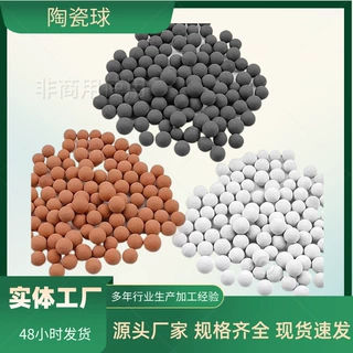 定制彩色陶瓷球花卉铺面水质净化麦饭石球养花陶粒坐垫填充电气石
