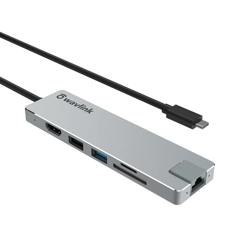 Переходник Wavlink Type-C расширение USB-C на HDMI проводной экран 4K экран PD100W зарядка