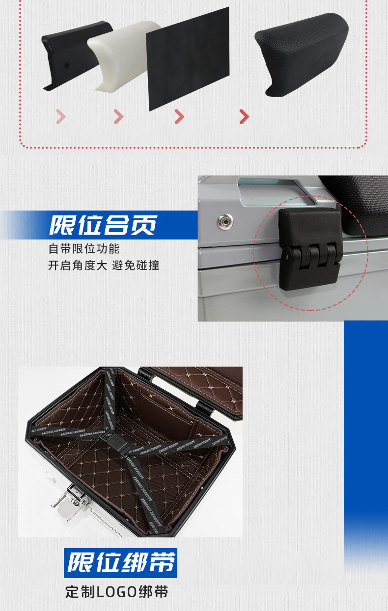 Wanlihao is suitable for Suzuki UY125 motorcycle tail box, large-capacity trunk, electric vehicle rear tail box, storage box