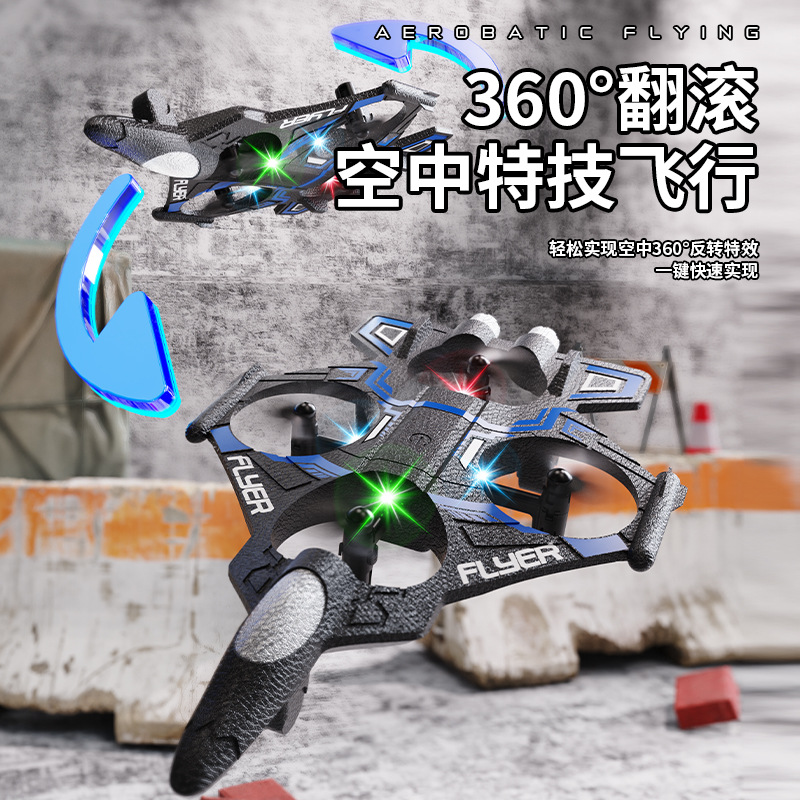 Dron de Espuma con Control Remoto de Cuatro Ejes L31 de Espuma y Plástico, Resistente a Caídas y Luces LED, para Niños