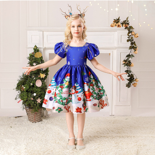 Girls jazz dance dress halloween party stage performance clothing flower girls princess dress for baby Christmas dress piano masquerade party performance clothing