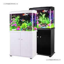 鱼缸水族箱小中型客厅家用桌面超白玻璃免换水生态造景鱼缸带底柜