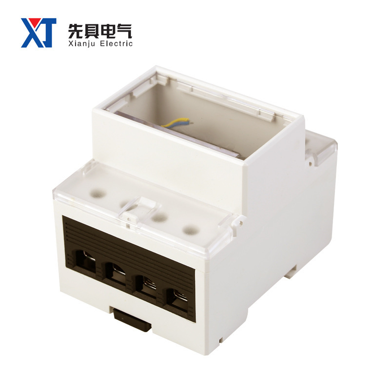 Single-Phase Rail-Mounted Enclosure Xj-S-13 (4P) Plastic Housing for Electric Energy Meter Meter Case Instrument Single-Phase Rail-Mounted Enclosure Xj-S-13 (4P) Plastic Housing for Electric Energy Meter Meter Case Instrument