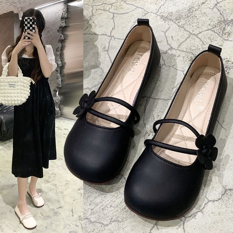 2025 Spring New Fairy-Style Flat Shallow-Mouth Loafers with Soft Soles, Mary Jane Comfortable Women's Shoes to Pair with Skirts