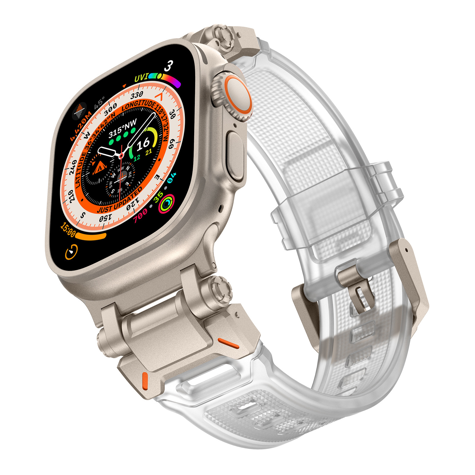 Adecuado para Apple Watch Correa iwatch ultra2/s9876se aleación de titanio conector TPU Correa hombres y mujeres nuevo