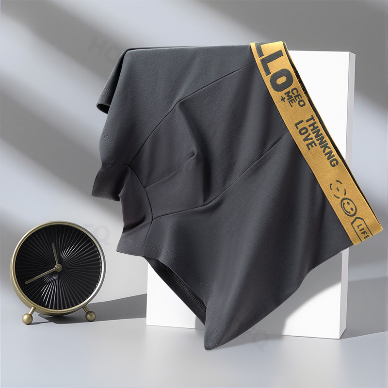 HELLO cinturón de hombre pantalones interiores de cintura media antibacterianos respirables y cómodos para la piel fabricantes de pantalones planos para hombres al por mayor