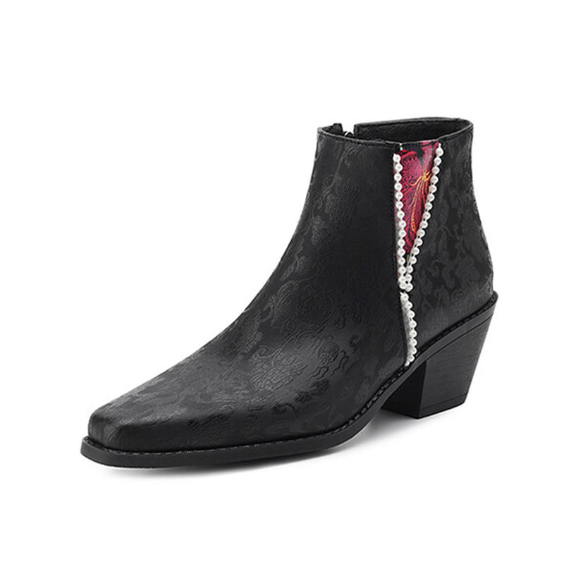 Demi-season low boots, plus size