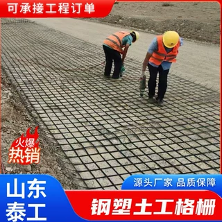 钢塑格栅生产厂家20-100kn钢塑格栅定制路基加固 钢塑土工格栅