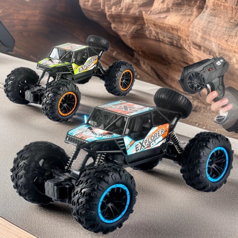 跨境亚马逊儿童遥控车玩具抖音益智遥控汽车男孩玩具车越野车批发