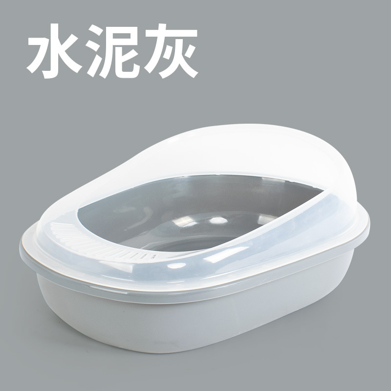 Venta al por mayor semi-cerrado caja de arena para gatos grande a prueba de salpicaduras extraíble gato inodoro gato fuente de suministros para mascotas fabricante