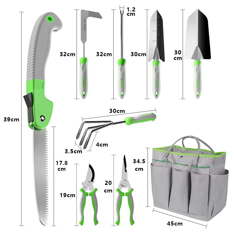 批发10件套园艺工具套装不锈钢户外家用手动园林工具套装花园工具-阿里巴巴