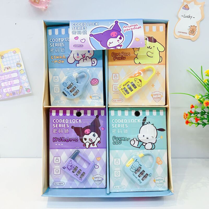 Cartoon Mini Password Lock Student Dormitory Locker 3-Digit Password Lock Travel Lock Locker Anti-Theft Lock