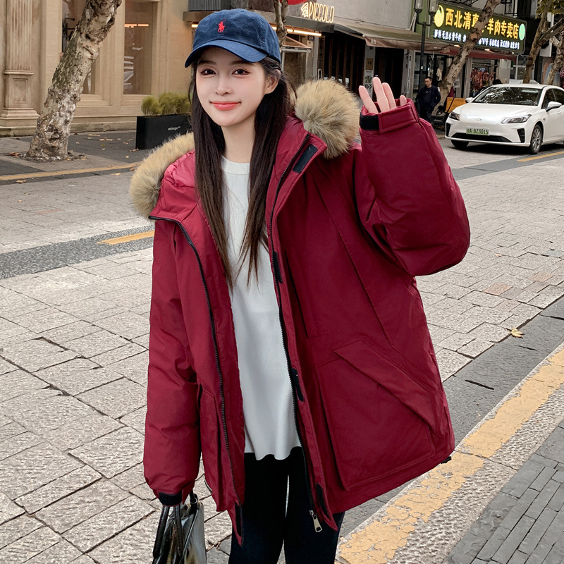 2025年毛领工装棉服女冬季加厚宽松保暖派克服短款韩版外套男|undefined
