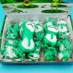 Viral cartoon little frog squeeze and relax stress relief slow rebound toy lonely frog figure toy