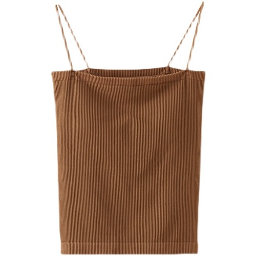 Internet celebrity French thread early spring chic fashionable sexy tight inner bottoming camisole with breast pads for women