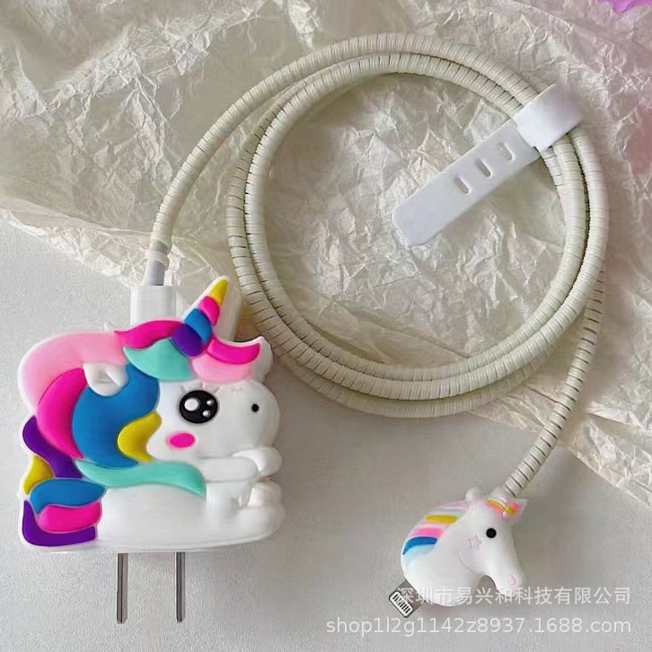 Aplicable Apple 18W / 20W cargador de cabeza de cubierta cargador de cubierta de cable de datos cubierta de 4 piezas al por mayor