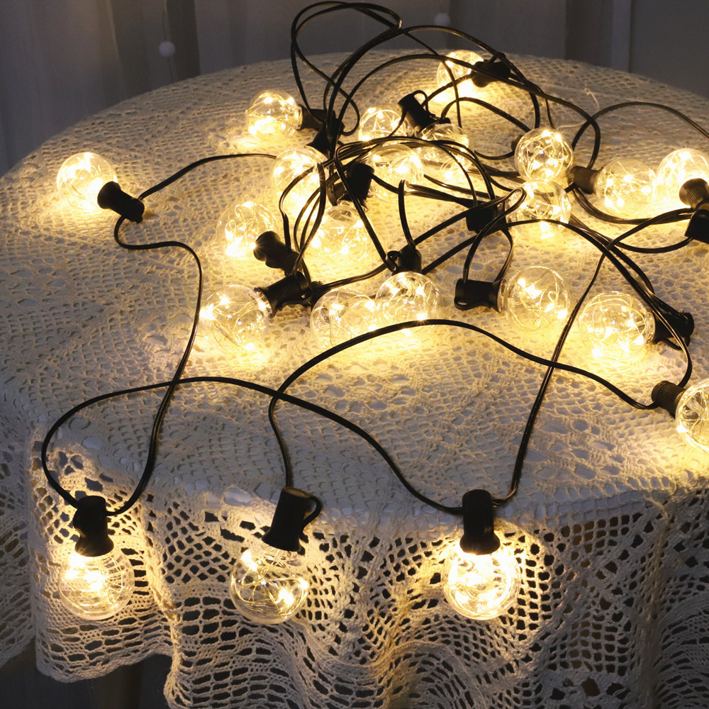 Al Aire Libre camping luz G40 bombilla solar con control remoto carpa impermeable bola decorativa luz patio decorativo luz de la secuencia