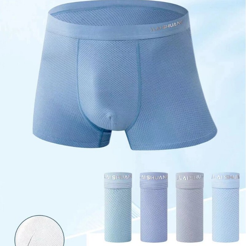 Health Y134 # Modal Mesh Cotton Men's Underwear Xl-4Xl Breathable and Thin Boxer Briefs Wholesale Special
