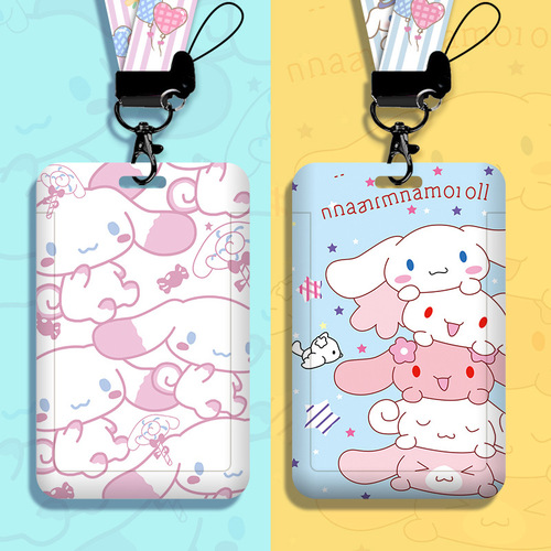 Cartoon student campus card holder, ID holder, halter rope, holder, bus and subway access control, meal card protective holder, wholesale