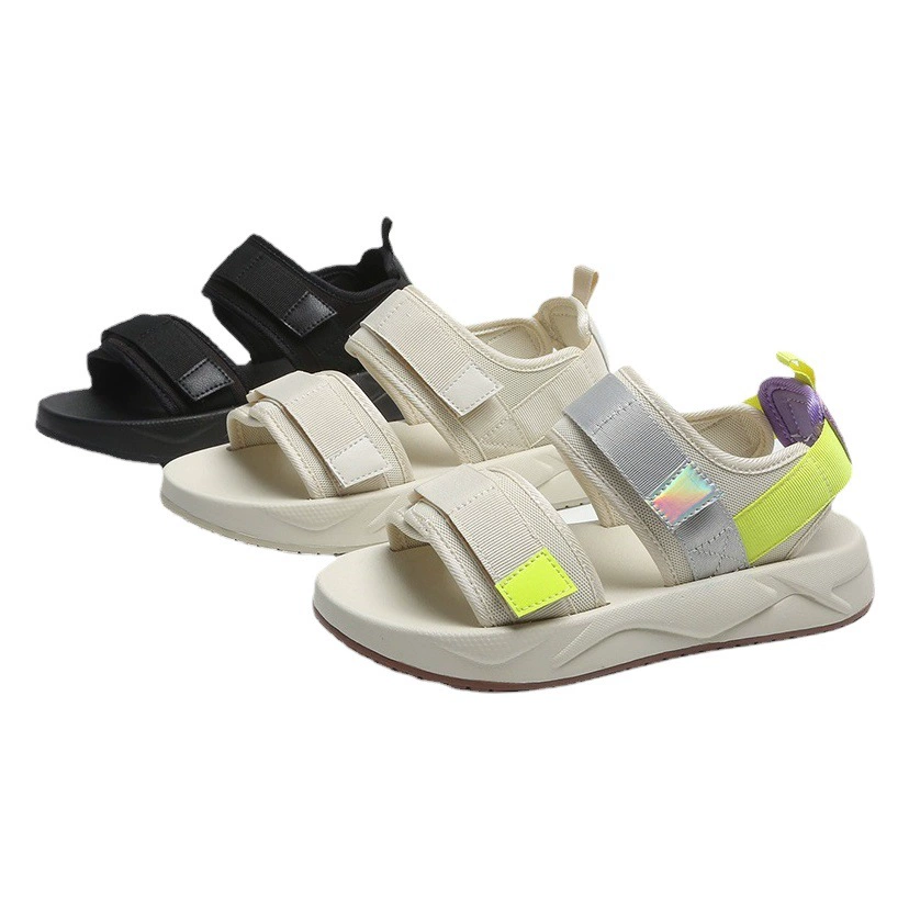 2023 трансграничные летние новые спортивные неуклюжие сандалии на платформе, женские модные Универсальные повседневные плоские сандалии, оптовая продажа с фабрики