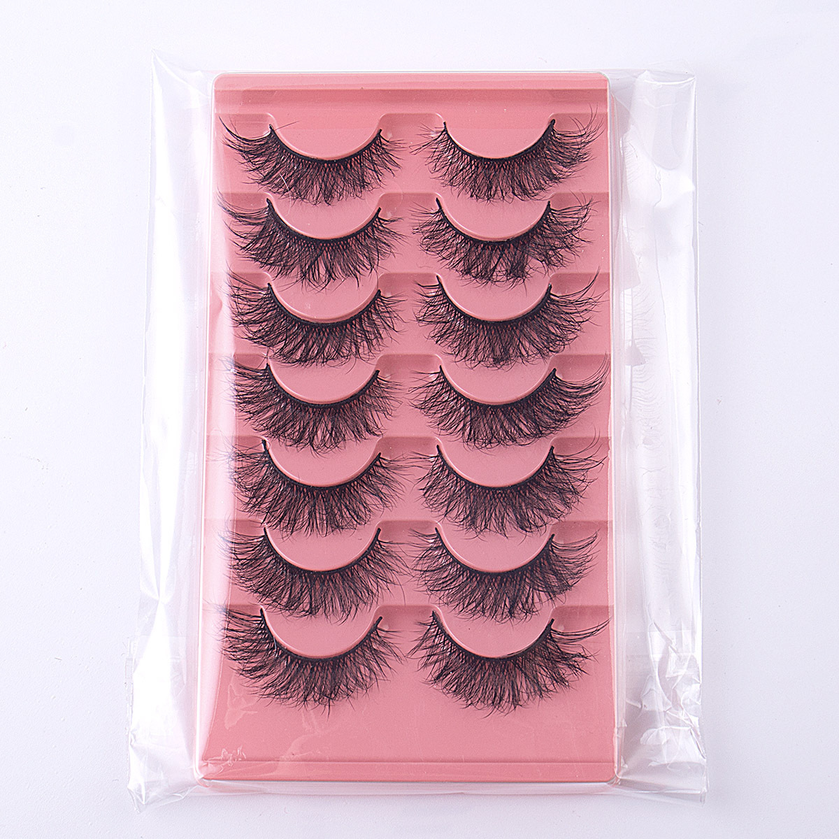 New 7 pairs of artificial false eyelashes multi-layer thick curling daily enlarge eyelashes of both eyes_voghion.com