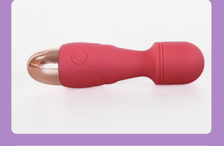 Mini Vibrating Wand with Silicone Anal Plug Attachment, Button Control, Purple — detail image 13