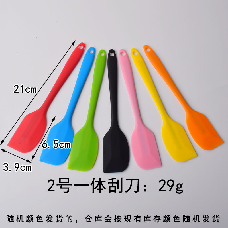 Todo incluido mango translúcido raspador de silicona crema de mantequilla raspador de agitación herramienta espátula para hornear