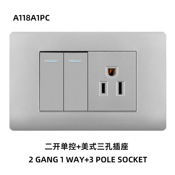 Two-opening single control + American three-hole socket